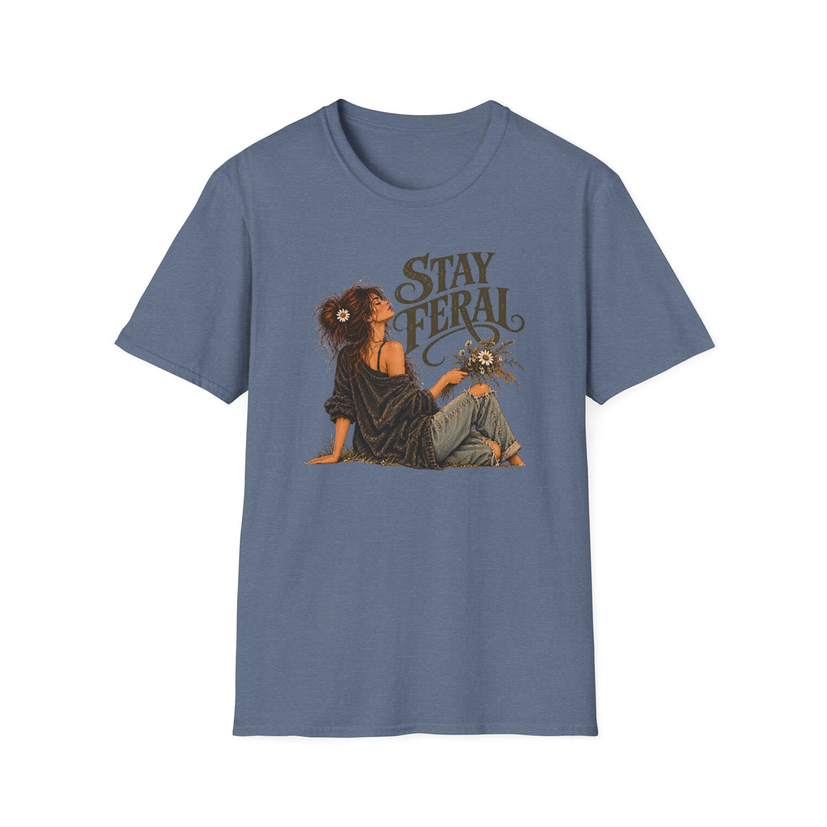 Stay Feral – Vintage Boho Graphic Shirt