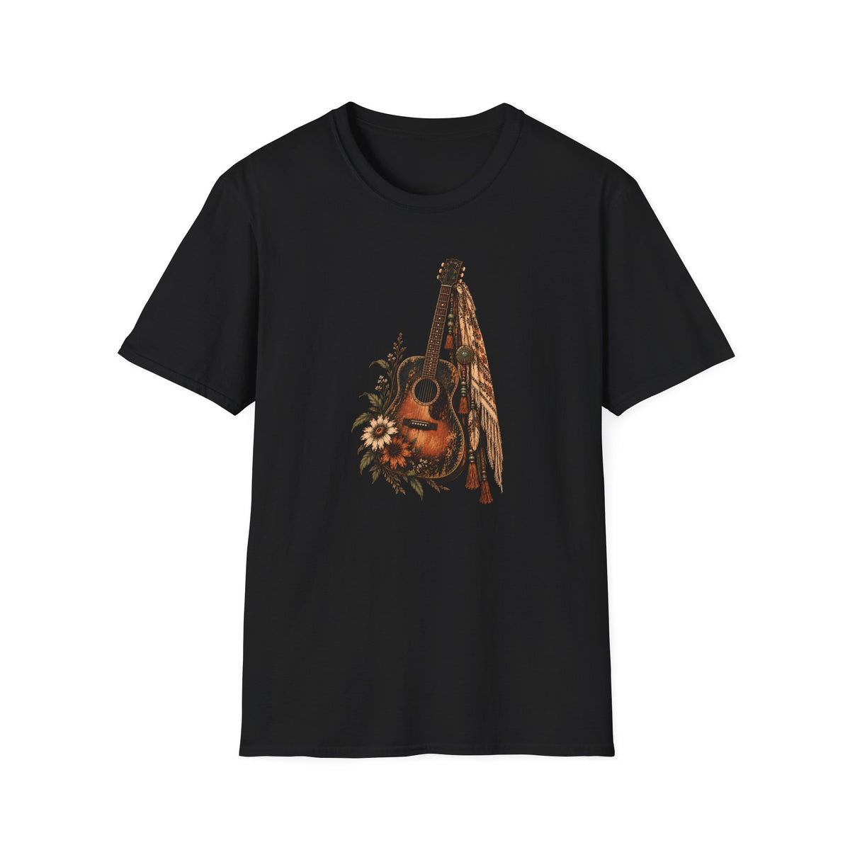 Wild Strings – Vintage Boho Guitar Shirt