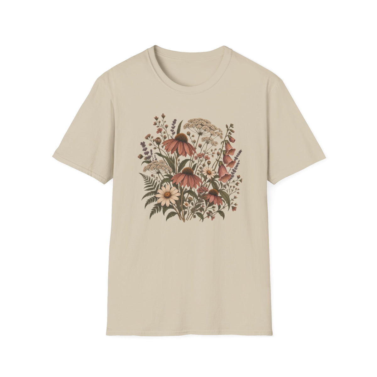 Faded Coneflower Meadow: Vintage Coneflower Wildflower Shirt