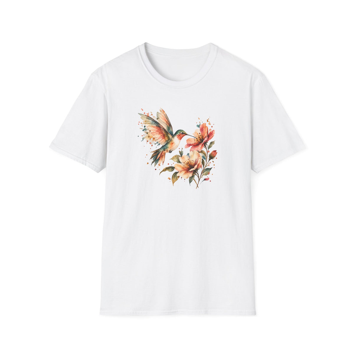 Vintage Watercolor Hummingbird Shirt – Floral Hummingbird Graphic Tee