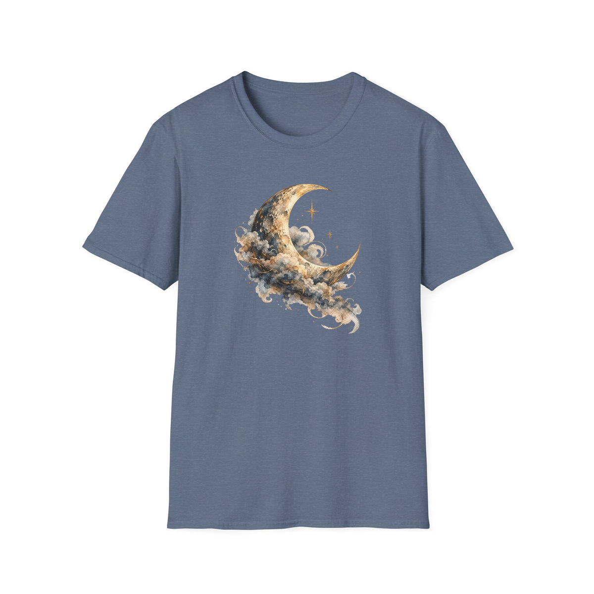 Vintage Watercolor Moon Shirt – Celestial Crescent Moon Graphic Tee
