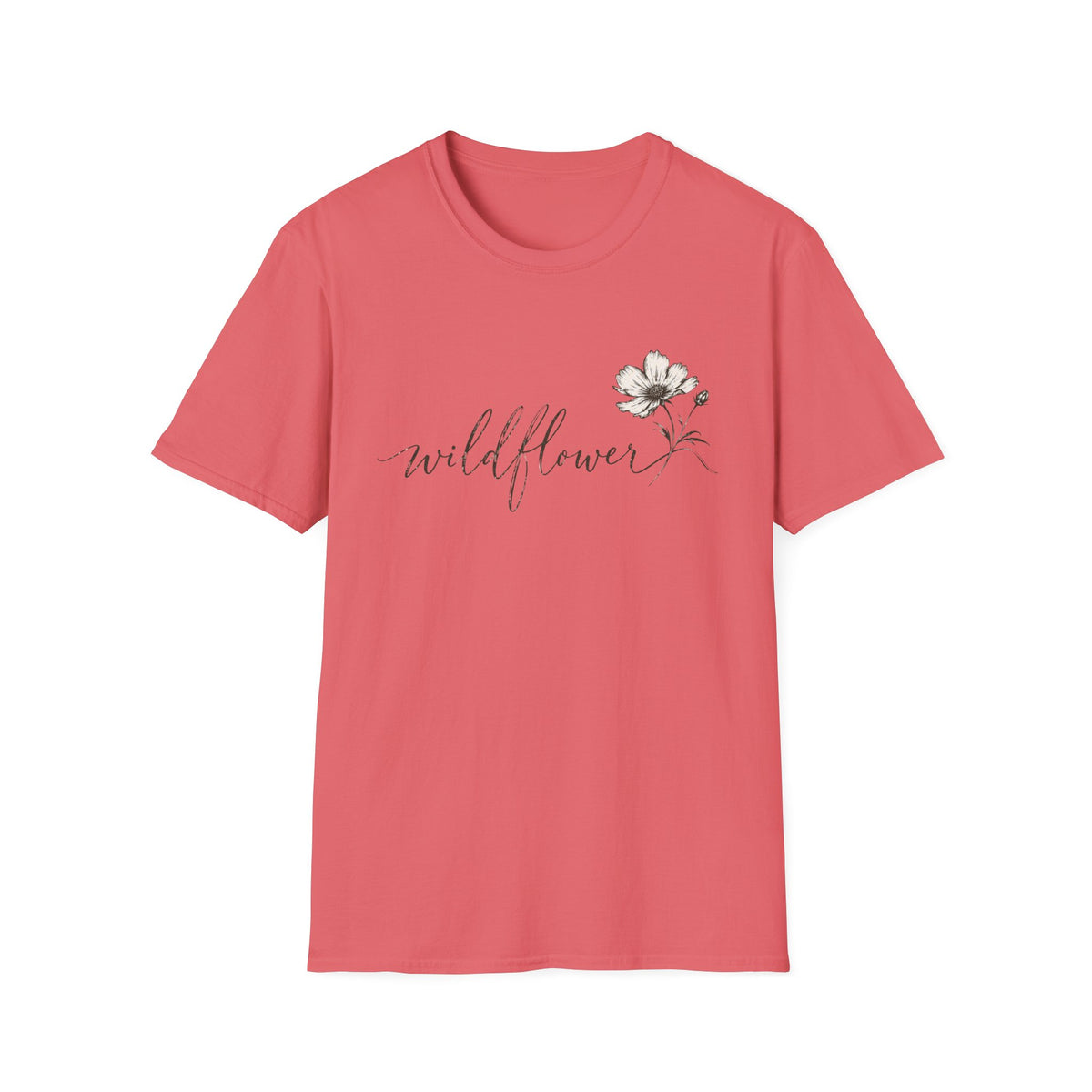 Wildflower Minimalist Shirt – Vintage Botanical Graphic Tee