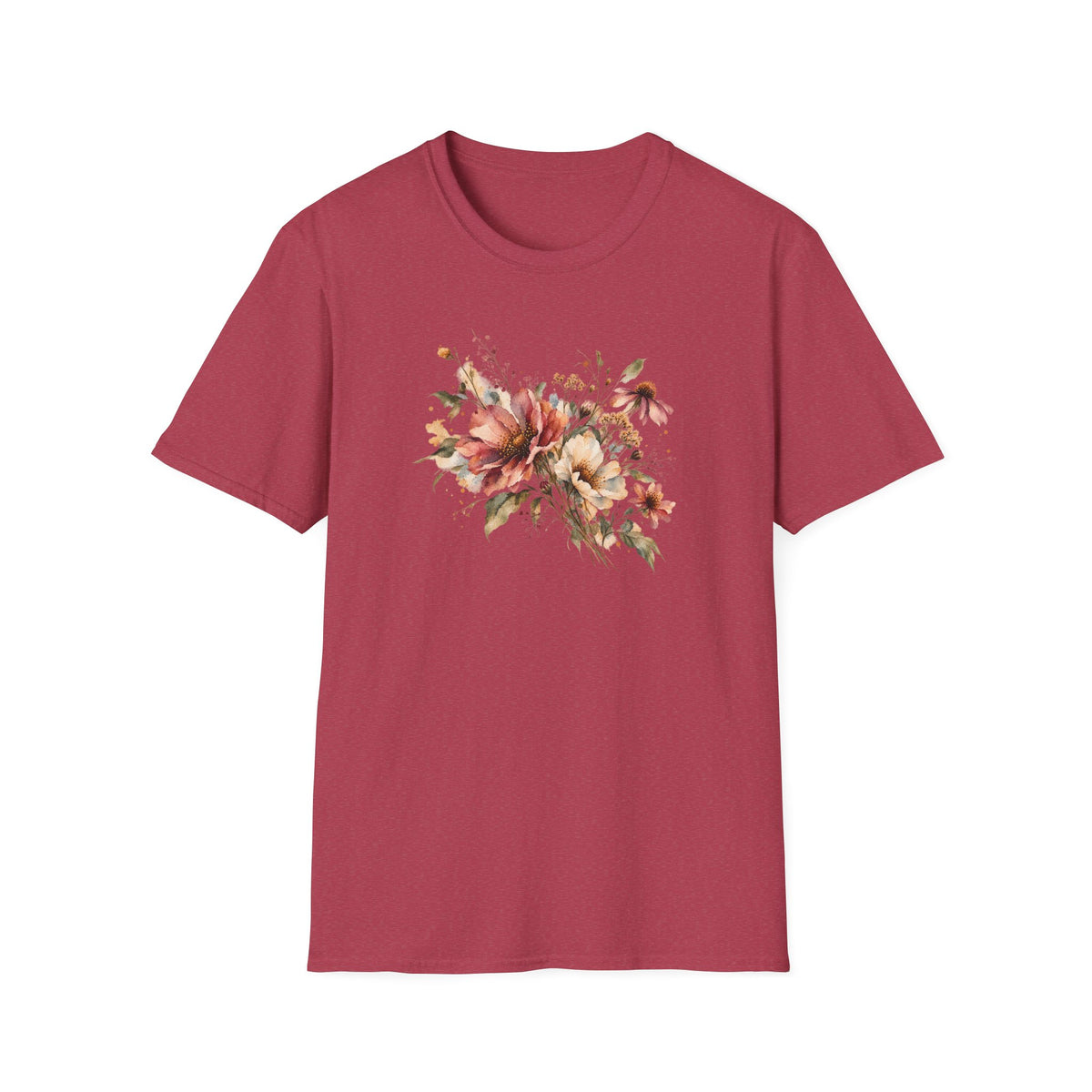Wild at Heart Watercolor Wildflower Shirt – Vintage Boho Floral Graphic Tee