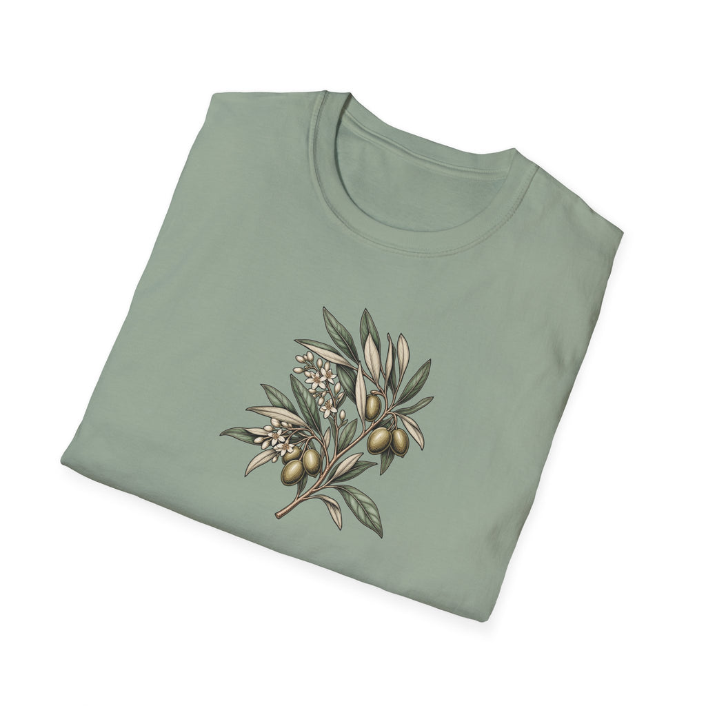Vintage Olive Branch – Minimalist Botanical Shirt