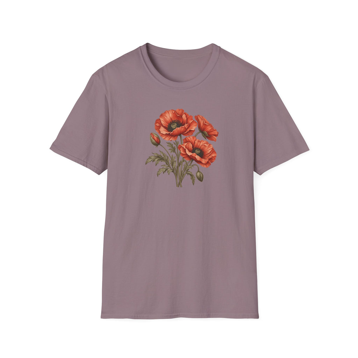 Vintage Poppy Bunch – Antique Poppy Flower Shirt