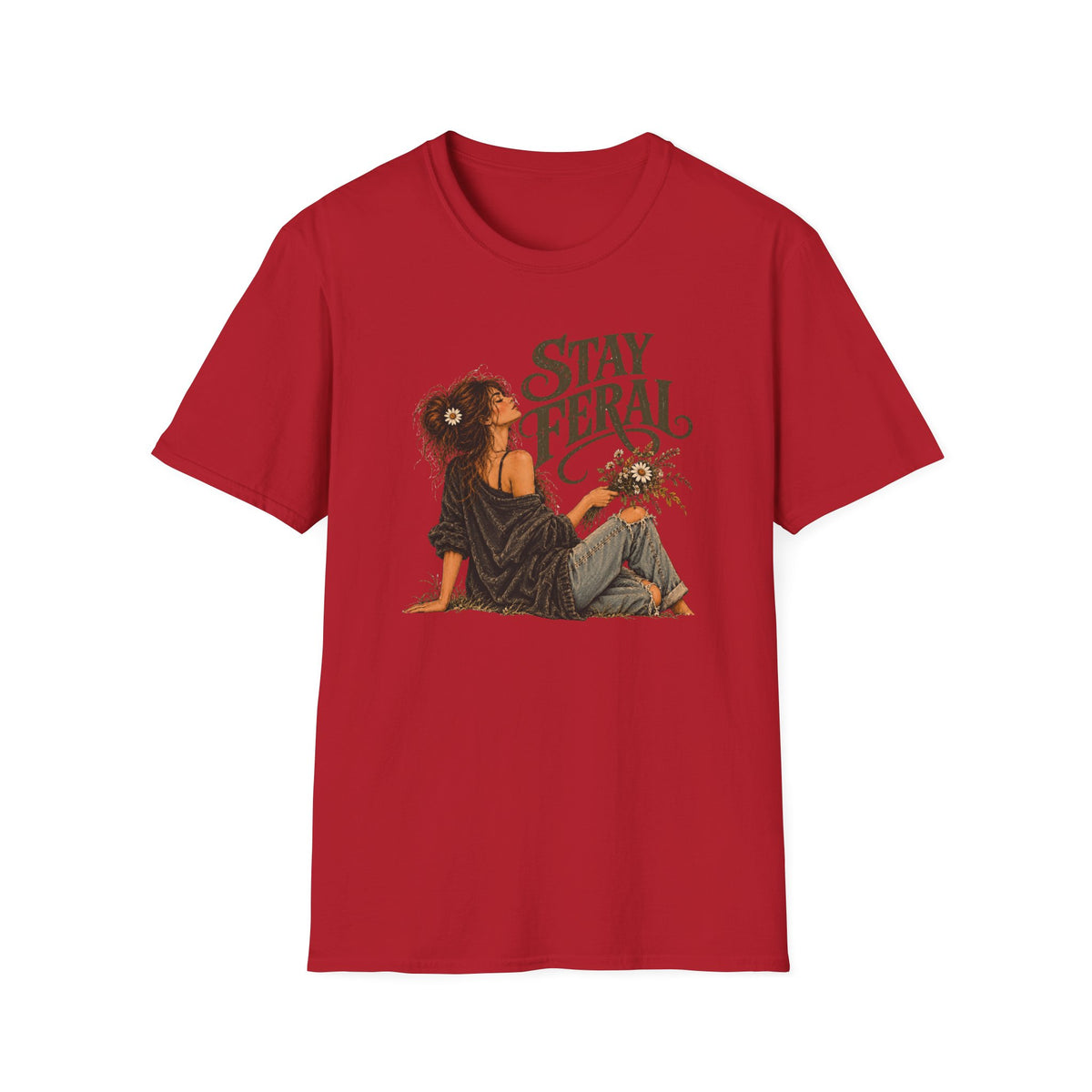 Stay Feral – Vintage Boho Graphic Shirt