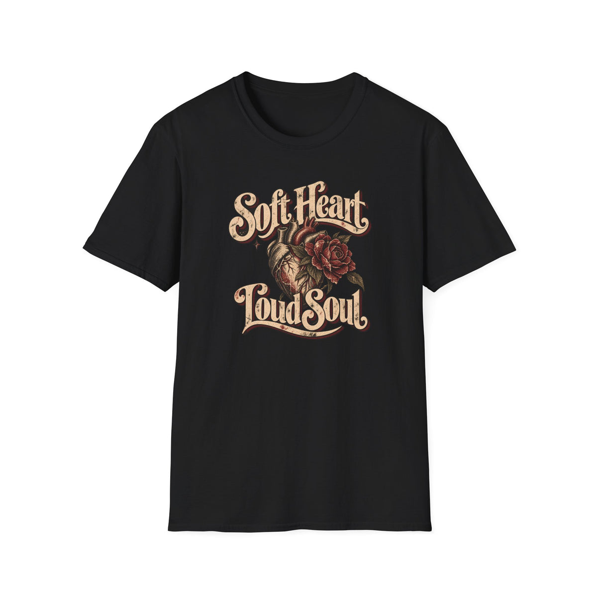 Soft Heart Loud Soul – Vintage Anatomical Heart Shirt