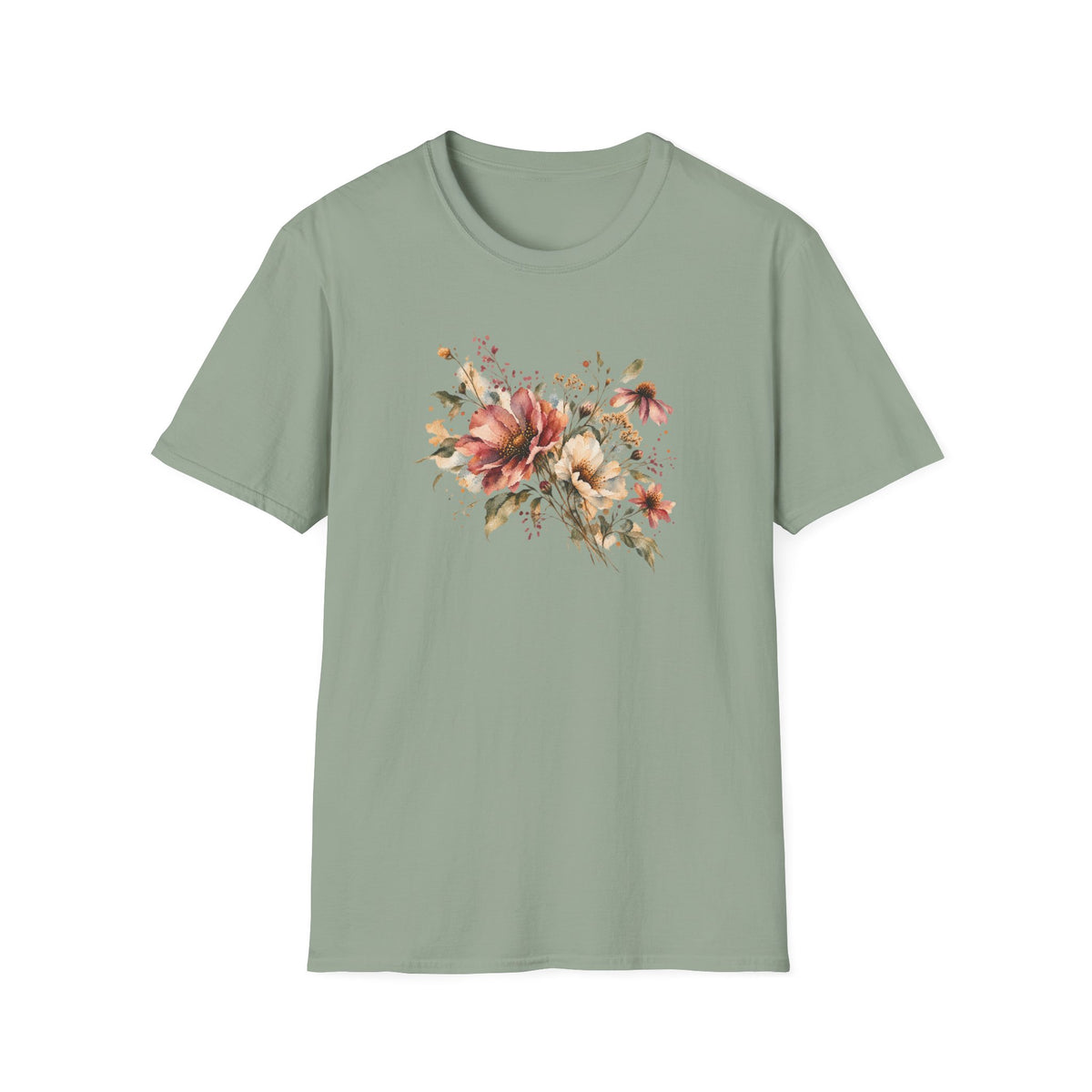 Wild at Heart Watercolor Wildflower Shirt – Vintage Boho Floral Graphic Tee