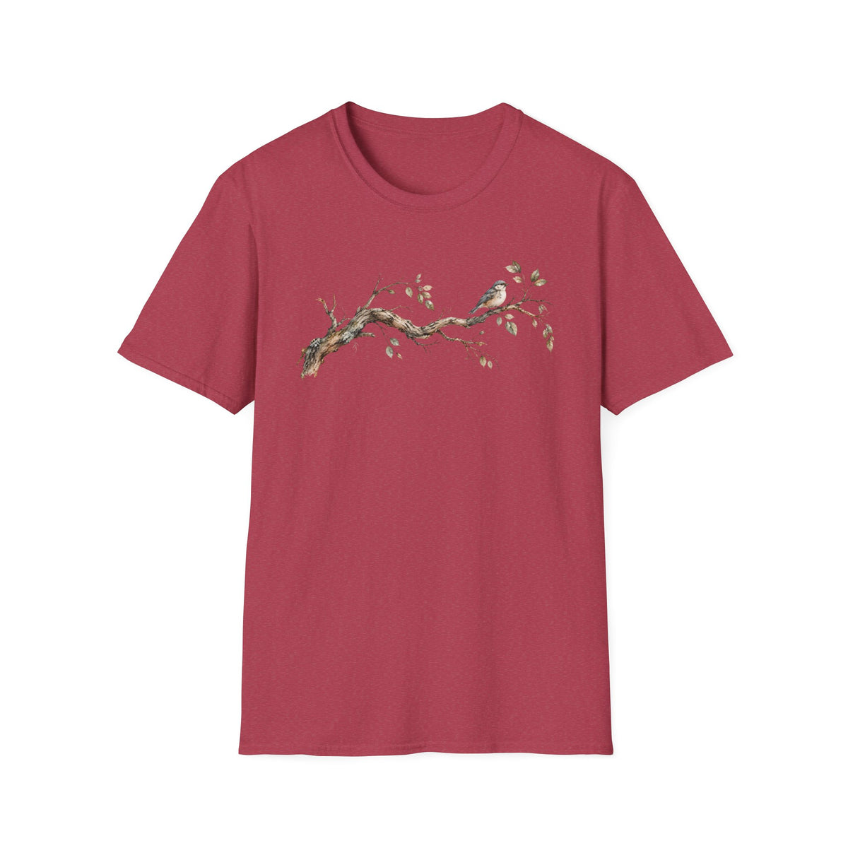 Vintage Watercolor Bird Shirt – Rustic Woodland Graphic Tee