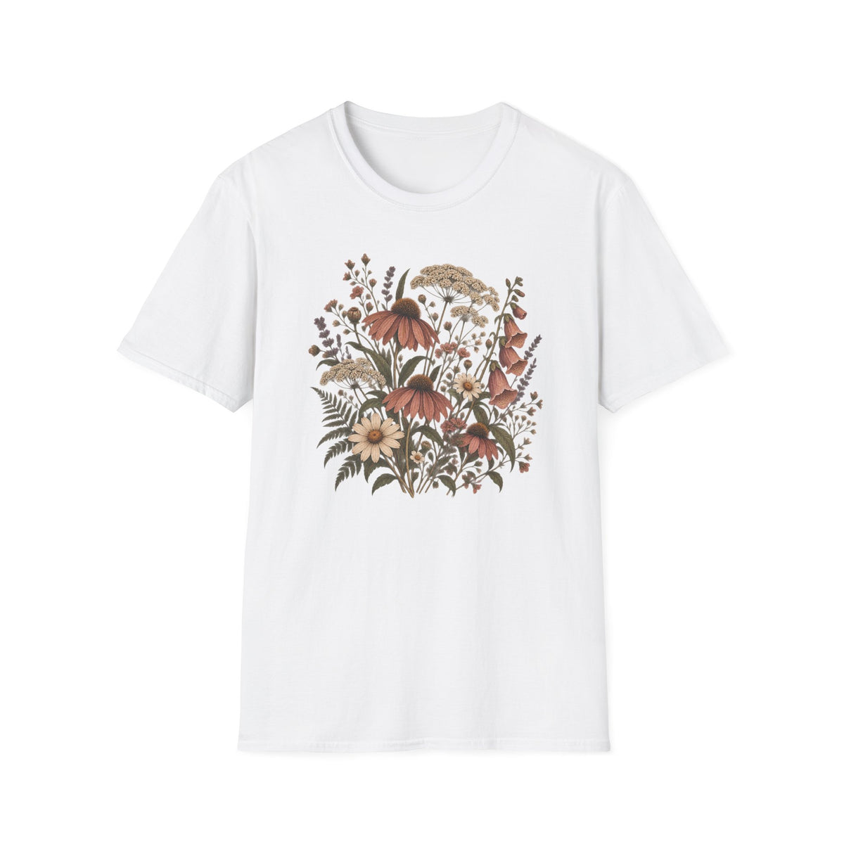 Faded Coneflower Meadow: Vintage Coneflower Wildflower Shirt