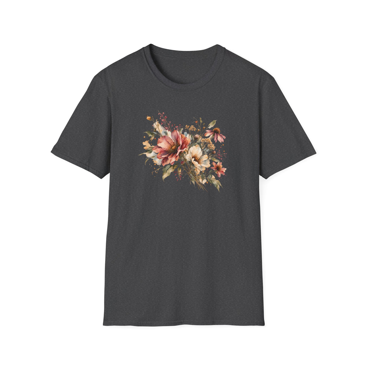 Wild at Heart Watercolor Wildflower Shirt – Vintage Boho Floral Graphic Tee
