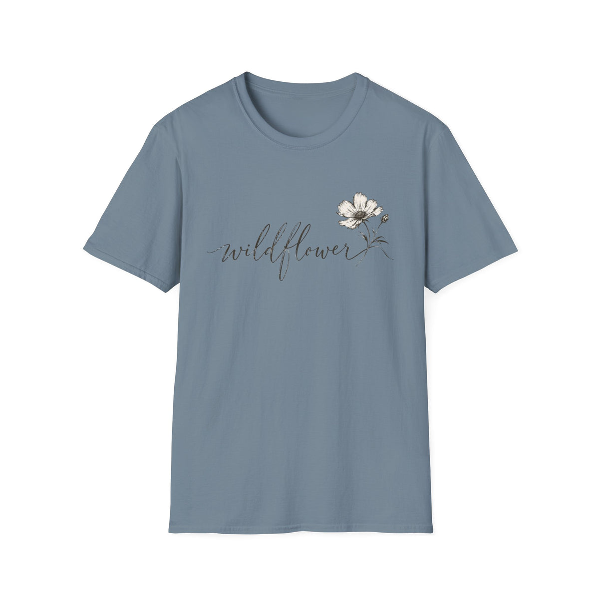 Wildflower Minimalist Shirt – Vintage Botanical Graphic Tee