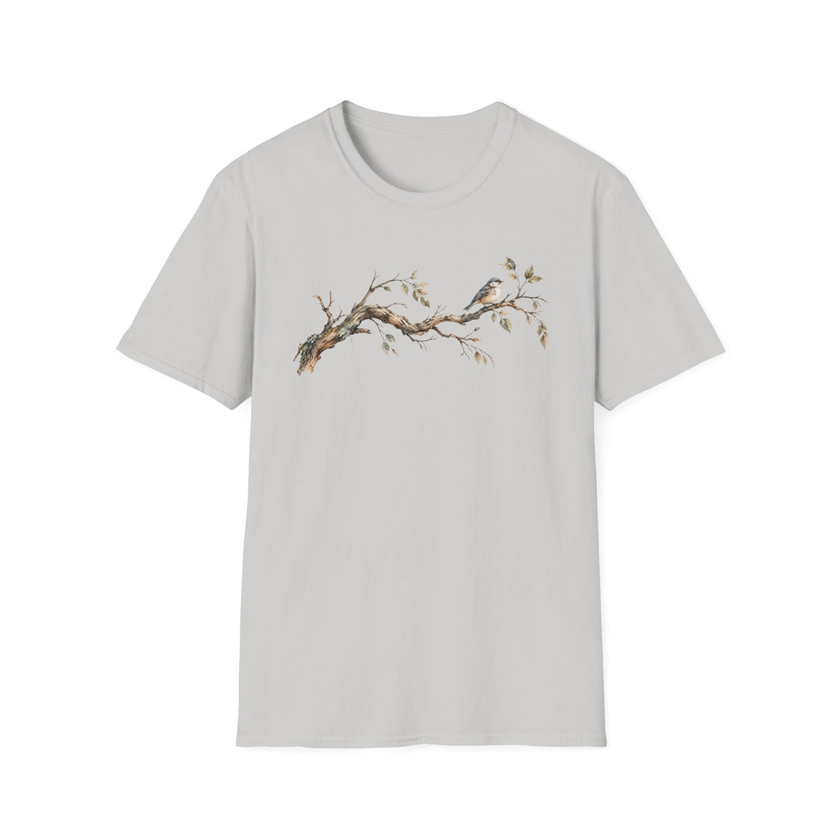 Vintage Watercolor Bird Shirt – Rustic Woodland Graphic Tee