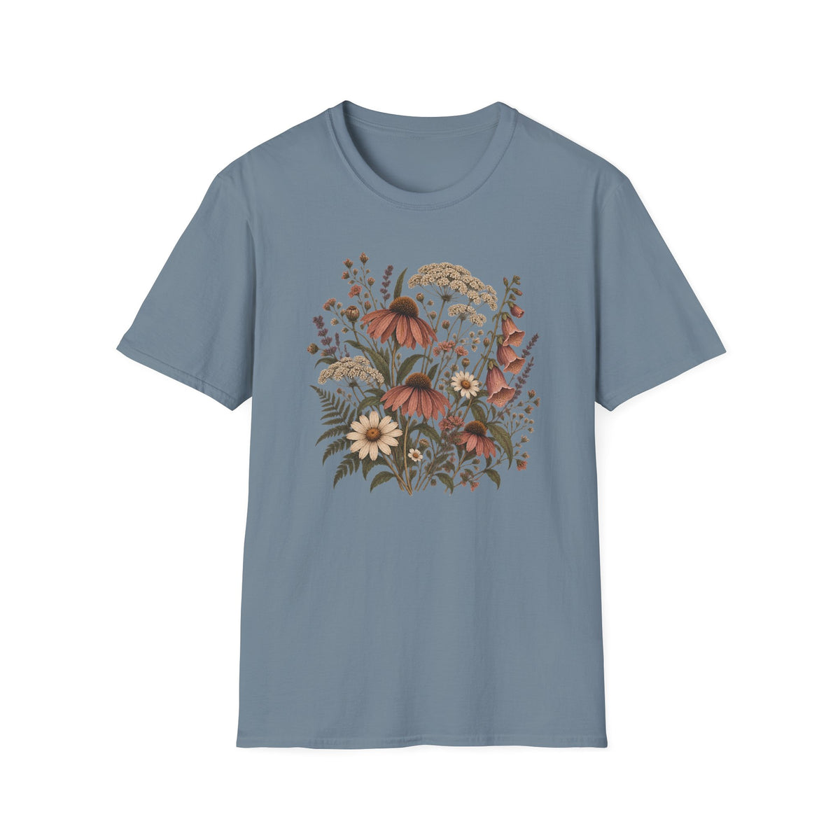 Faded Coneflower Meadow: Vintage Coneflower Wildflower Shirt