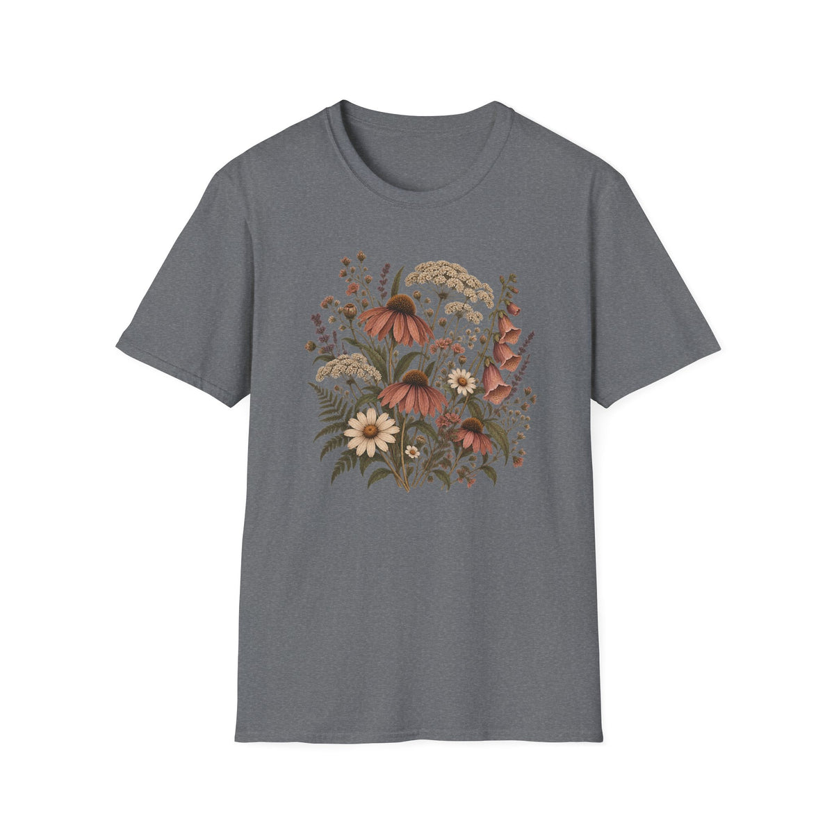 Faded Coneflower Meadow: Vintage Coneflower Wildflower Shirt
