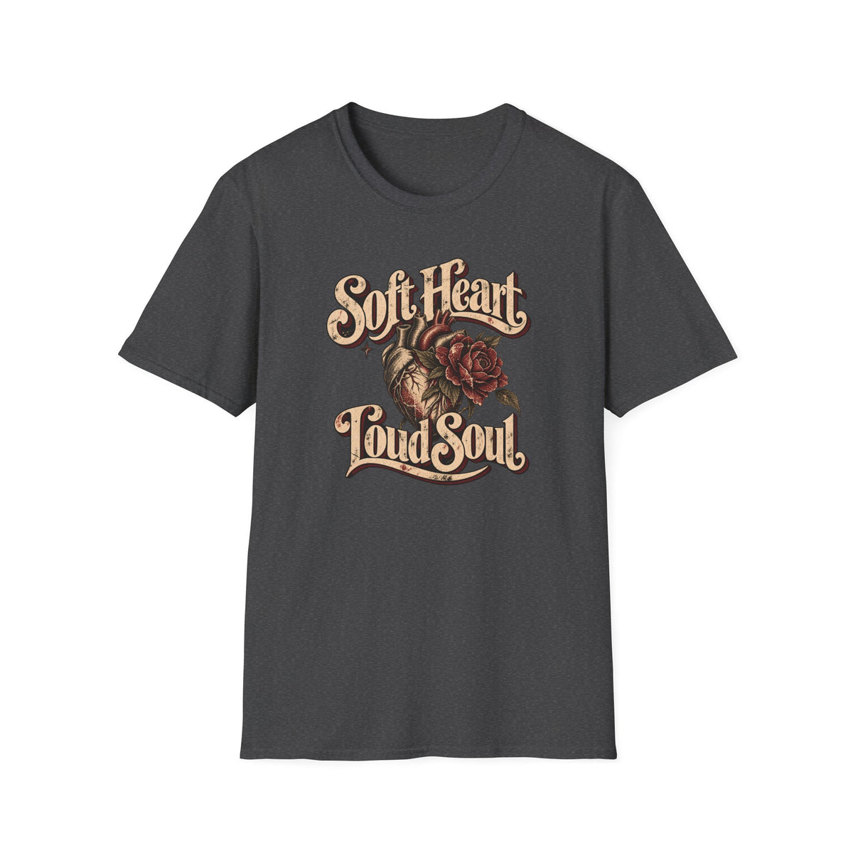 Soft Heart Loud Soul – Vintage Anatomical Heart Shirt