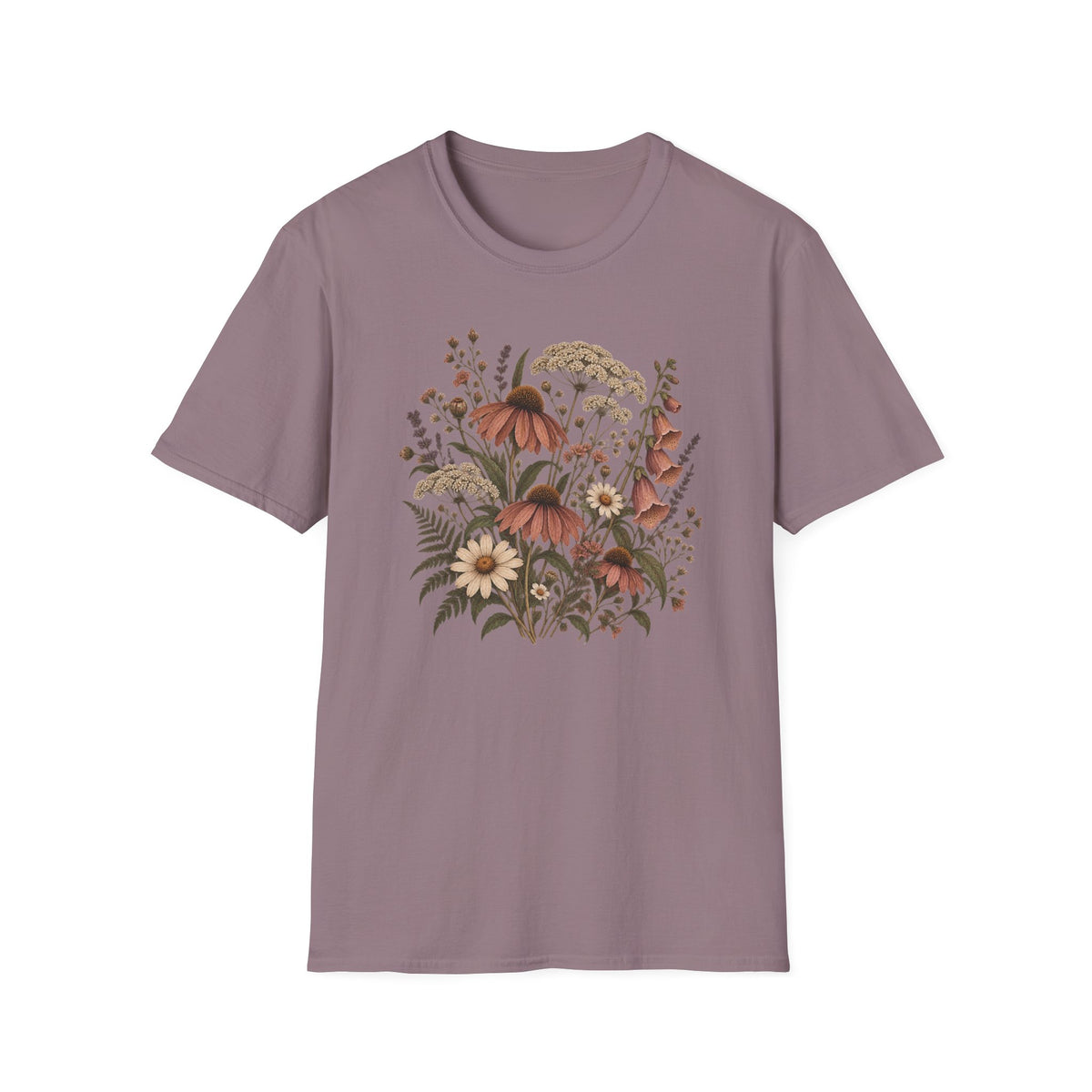 Faded Coneflower Meadow: Vintage Coneflower Wildflower Shirt