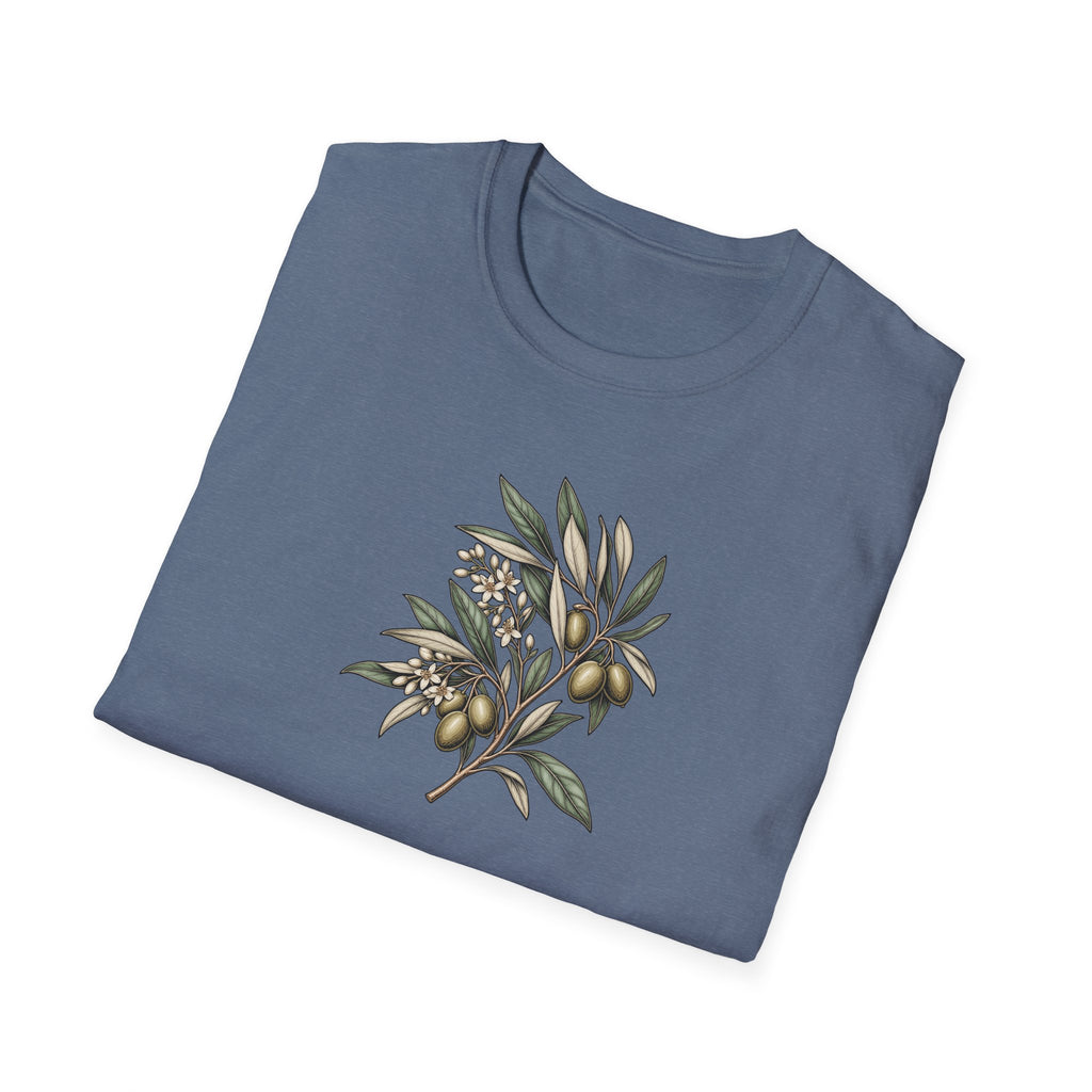 Vintage Olive Branch – Minimalist Botanical Shirt