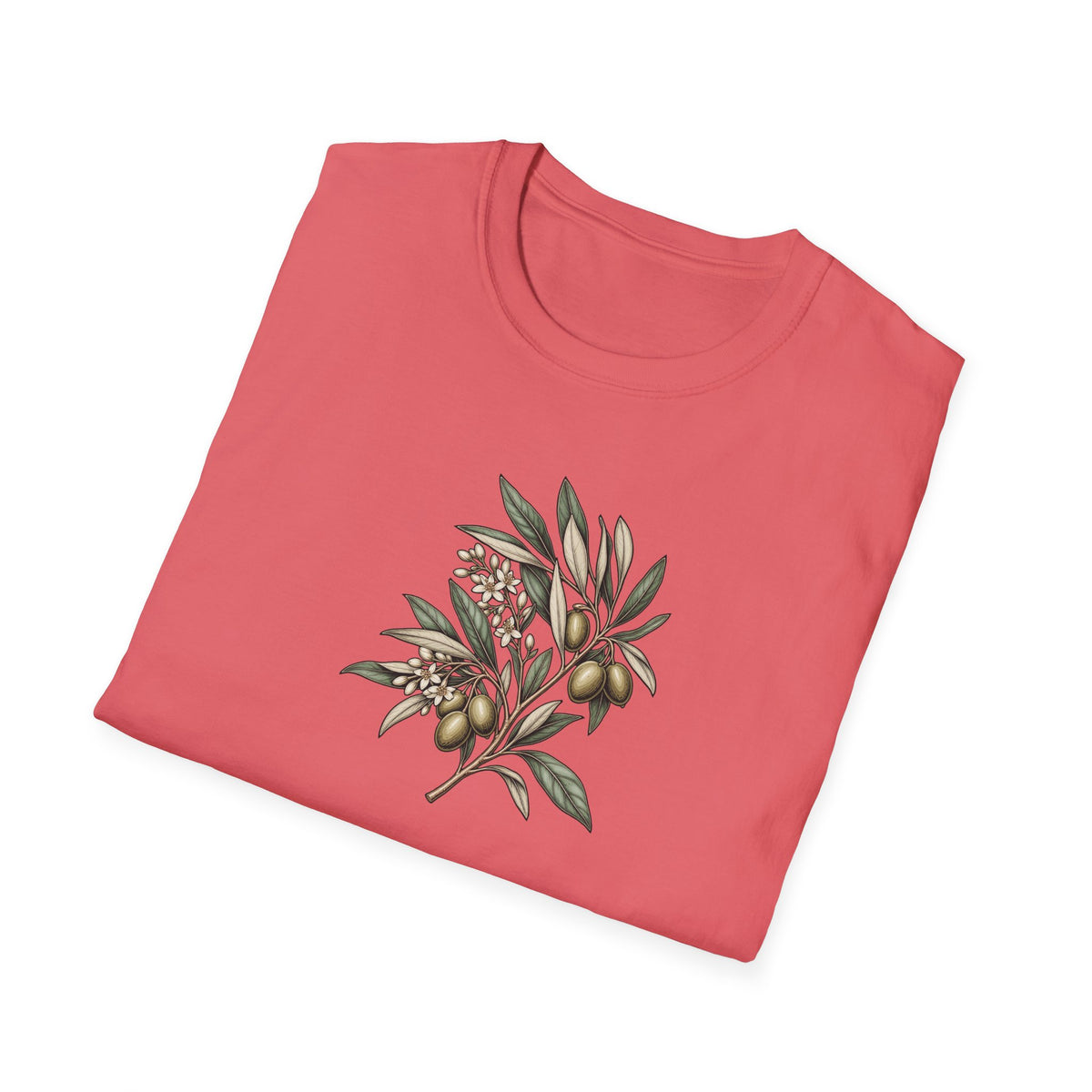 Vintage Olive Branch – Minimalist Botanical Shirt